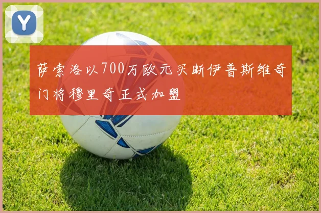 萨索洛以700万欧元买断伊普斯维奇门将穆里奇正式加盟